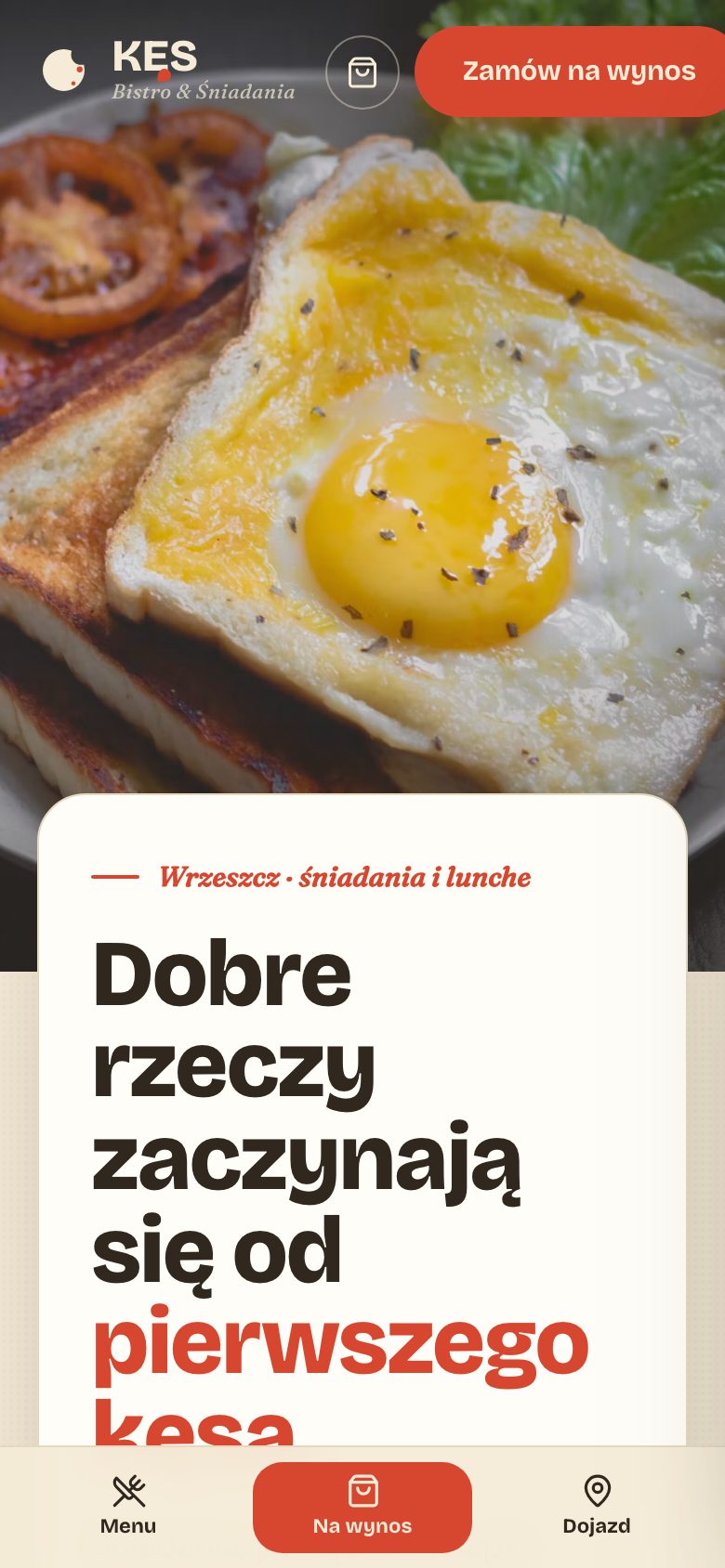 Strona demo (wersja mobilna) — KĘS. Bistro