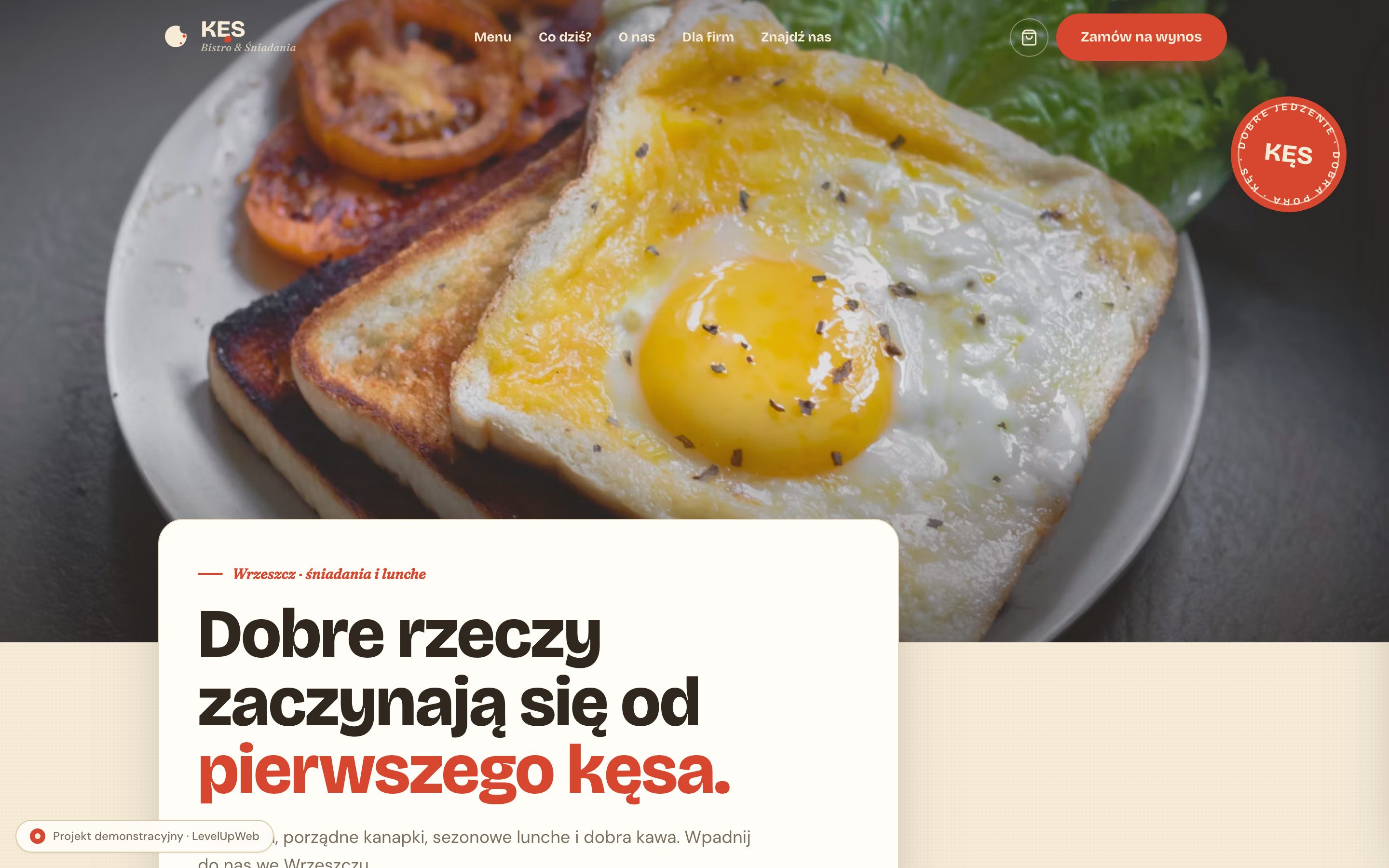Strona demo (wersja na komputer) — KĘS. Bistro